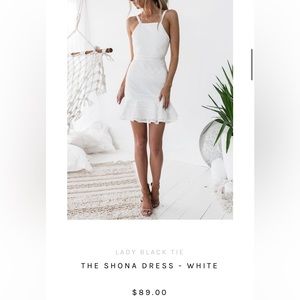 Lady Black Tie White Dress